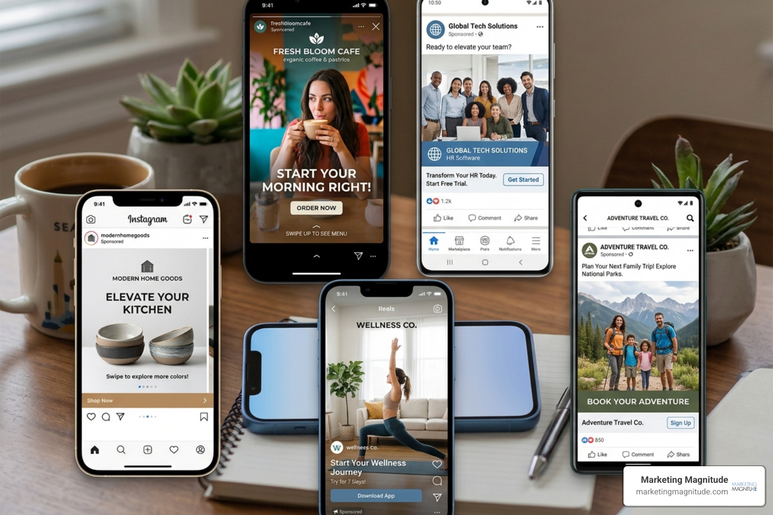 Various social media ad formats including stories, carousels, and sponsored posts - paid advertising management Various social media ad formats including stories, carousels, and sponsored posts - paid advertising management