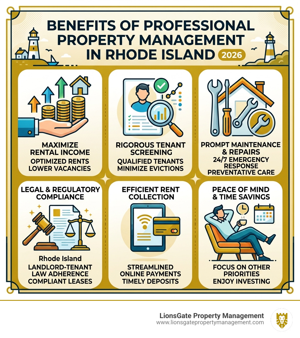 Benefits of professional property management in Rhode Island 2026 infographic - property management in rhode island Benefits of professional property management in Rhode Island 2026 infographic - property management in rhode island