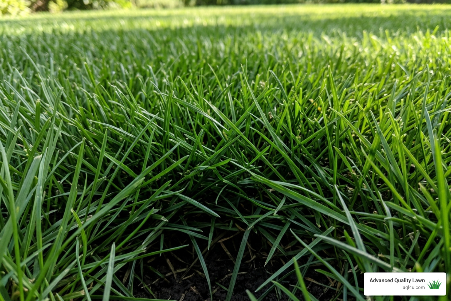 High mowed turf showing thick grass blades shading the soil surface - crabgrass control for lawns