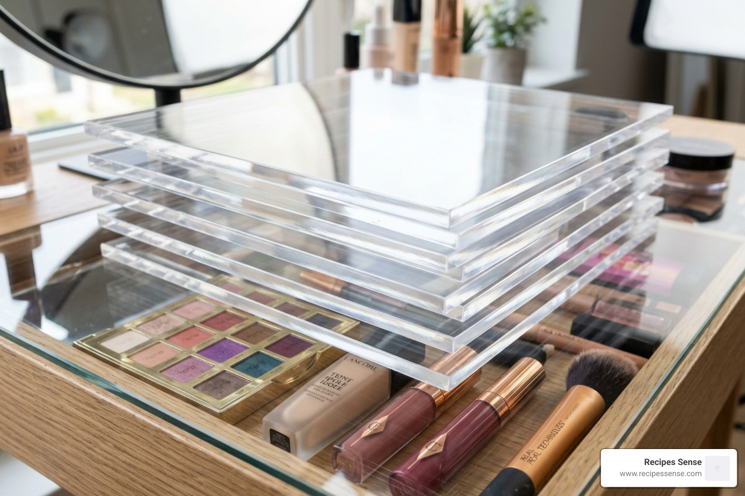 high quality 4mm thick acrylic sheets showing transparency and durability - organizador maquiagem gaveta acrílico