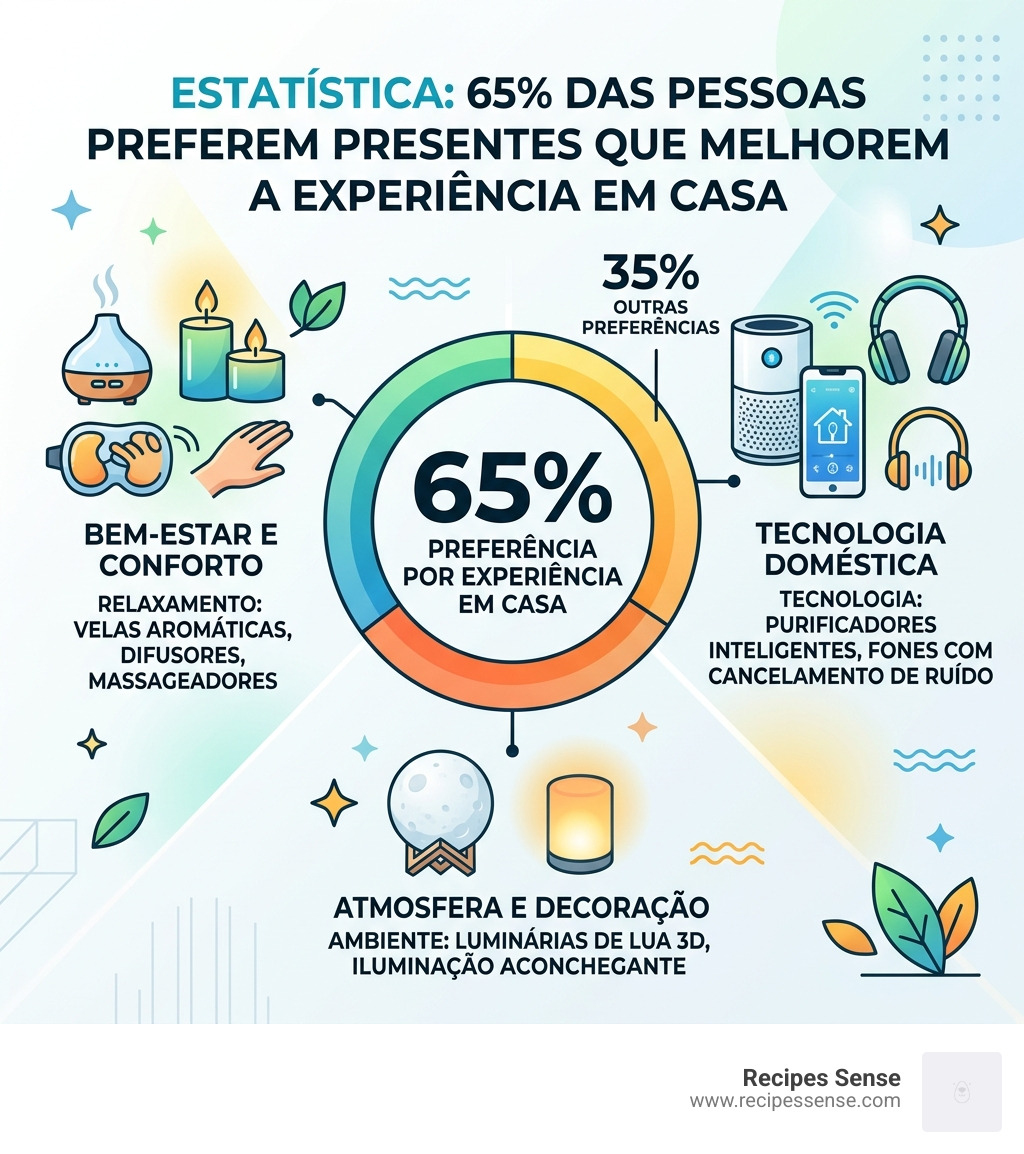 Estatística: 65% das pessoas preferem presentes que melhorem a experiência em casa em 2026 - presentes criativos para 40