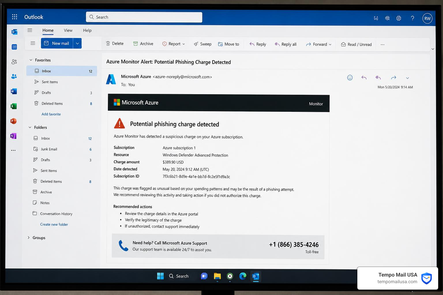 A legitimate-looking Azure Monitor email used for a callback phishing attack - microsoft security alert scam A legitimate-looking Azure Monitor email used for a callback phishing attack - microsoft security alert scam