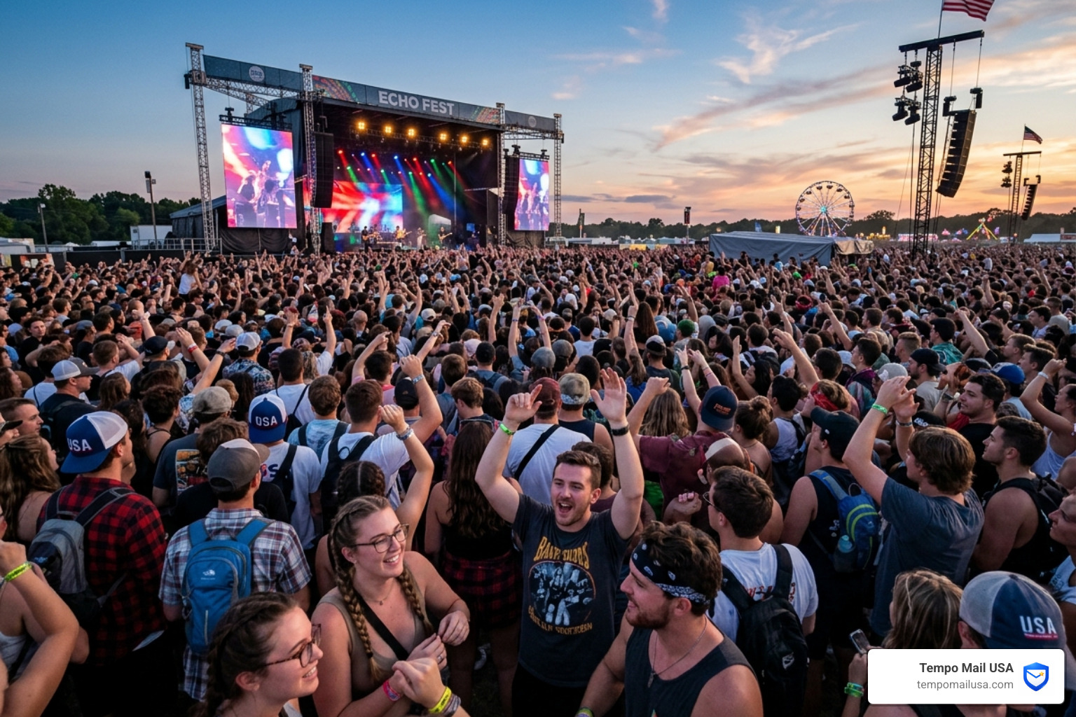 Crowded music festival where ghost tapping scams occur frequently - ghost tapping scam