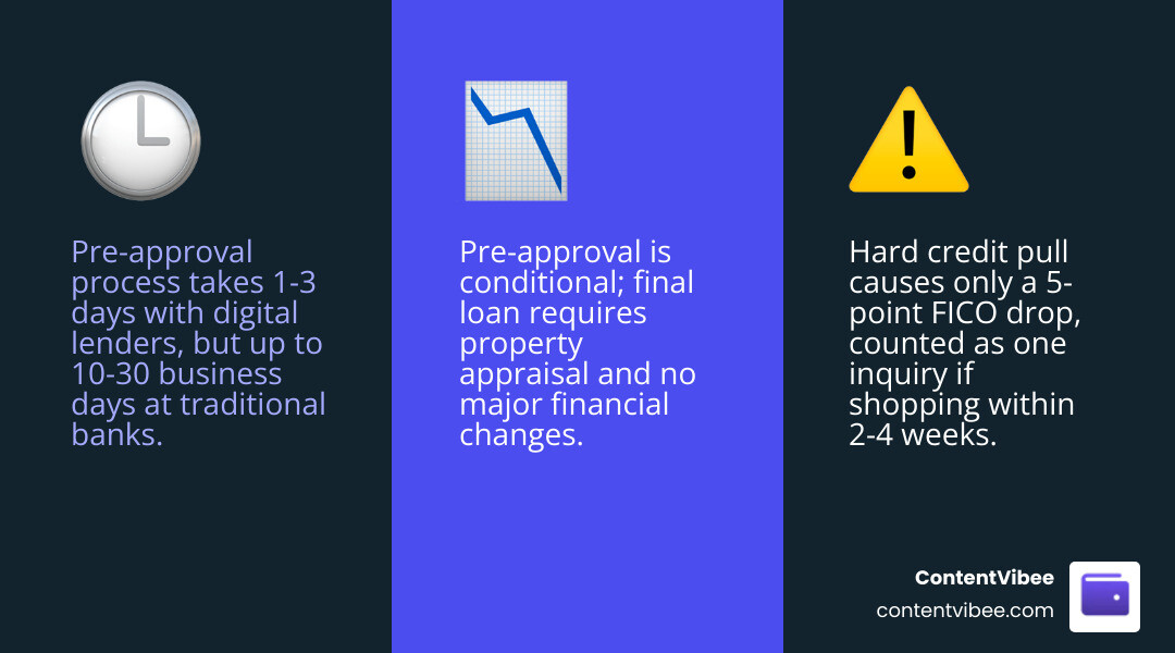 Comparison of mortgage pre-approval vs final loan approval - pre approval home loan process infographic 3_facts_emoji_blue
