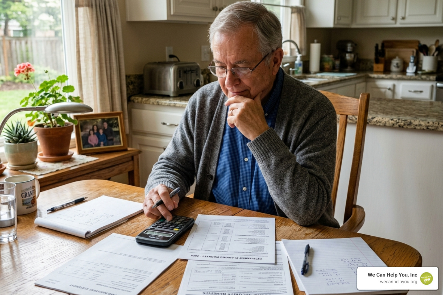 Senior citizen reviewing financial documents and calculator - 2026 Medicare Part B Senior citizen reviewing financial documents and calculator - 2026 Medicare Part B