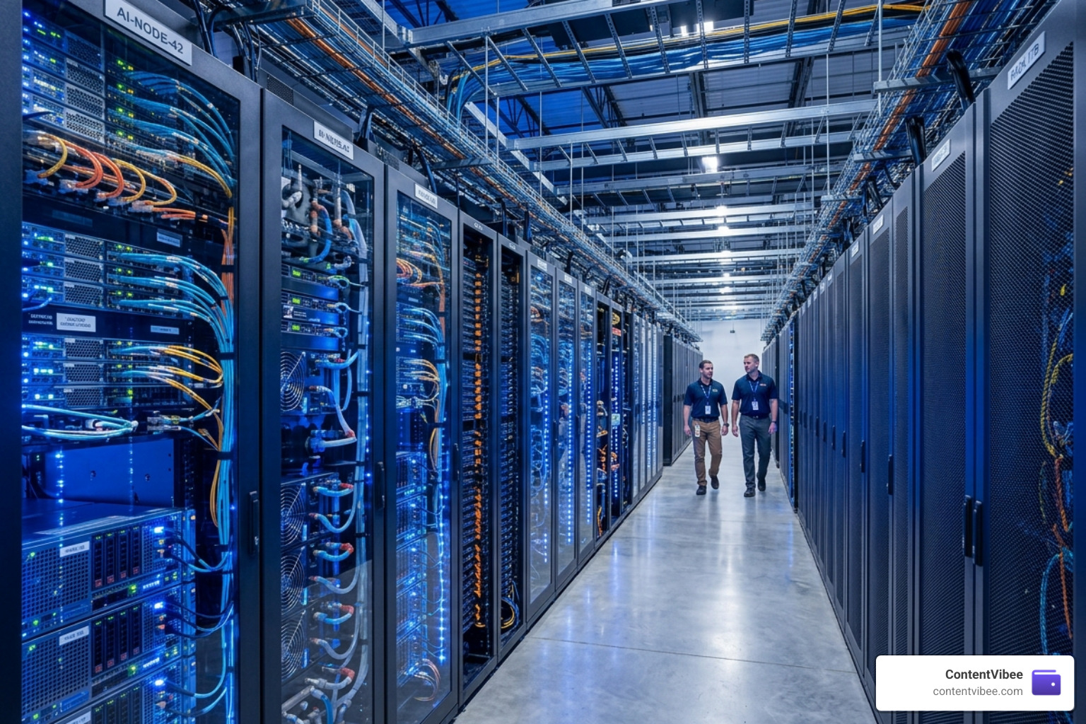 advanced AI server racks in a modern data center - alphabet ai infrastructure investment