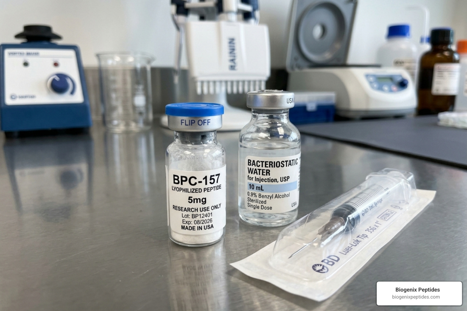 reconstitute 5mg BPC-157 lyophilized peptide vial - reconstitute 5mg bpc 157
