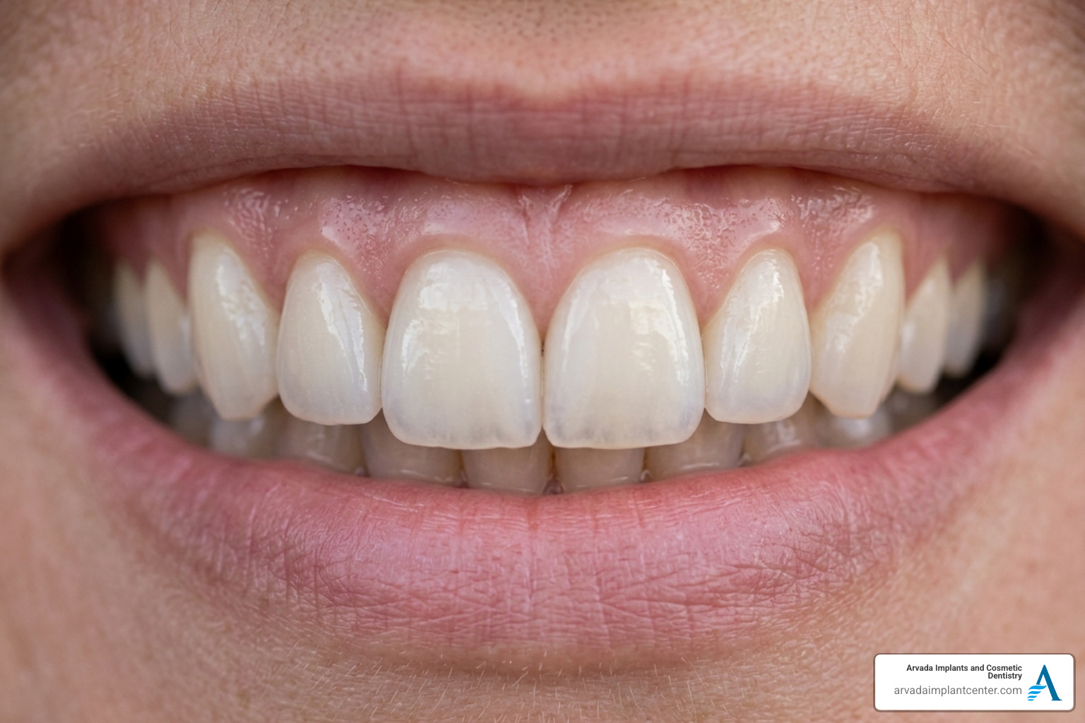High-quality porcelain veneers showing the natural translucency and custom shaping - cosmetic smile makeover