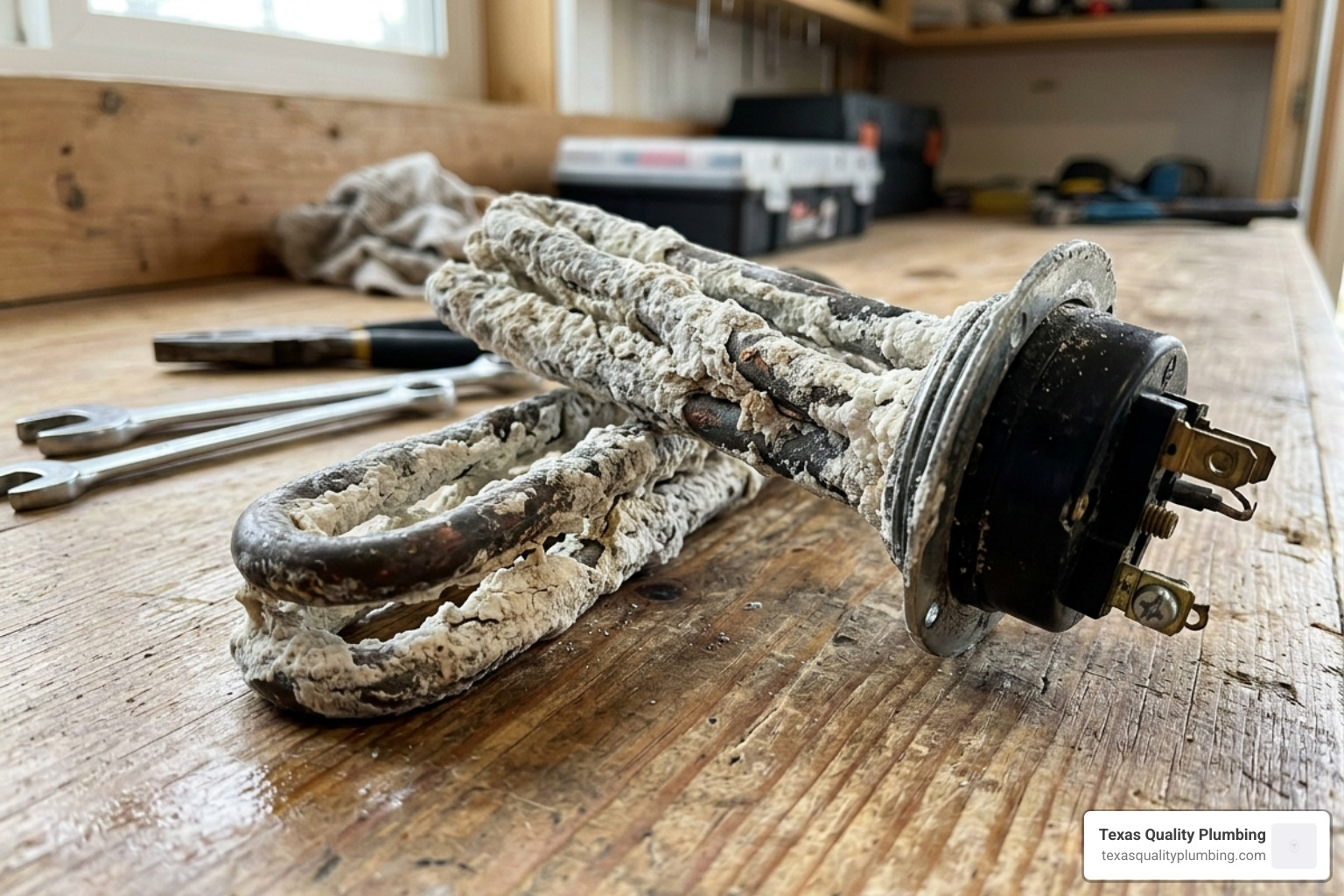 thick limescale deposits coating an electric water heater heating element - how hard water reduces your water heater thick limescale deposits coating an electric water heater heating element - how hard water reduces your water heater