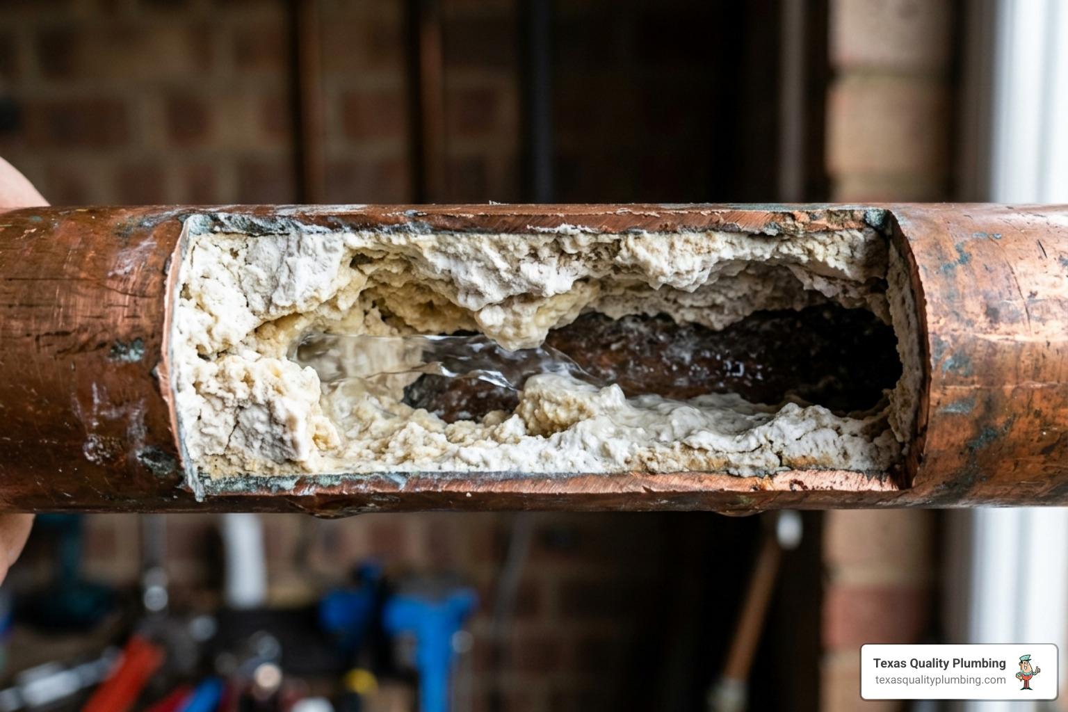 scale buildup inside a copper pipe showing restricted water flow - signs hard water is shortening your water heater life scale buildup inside a copper pipe showing restricted water flow - signs hard water is shortening your water heater life