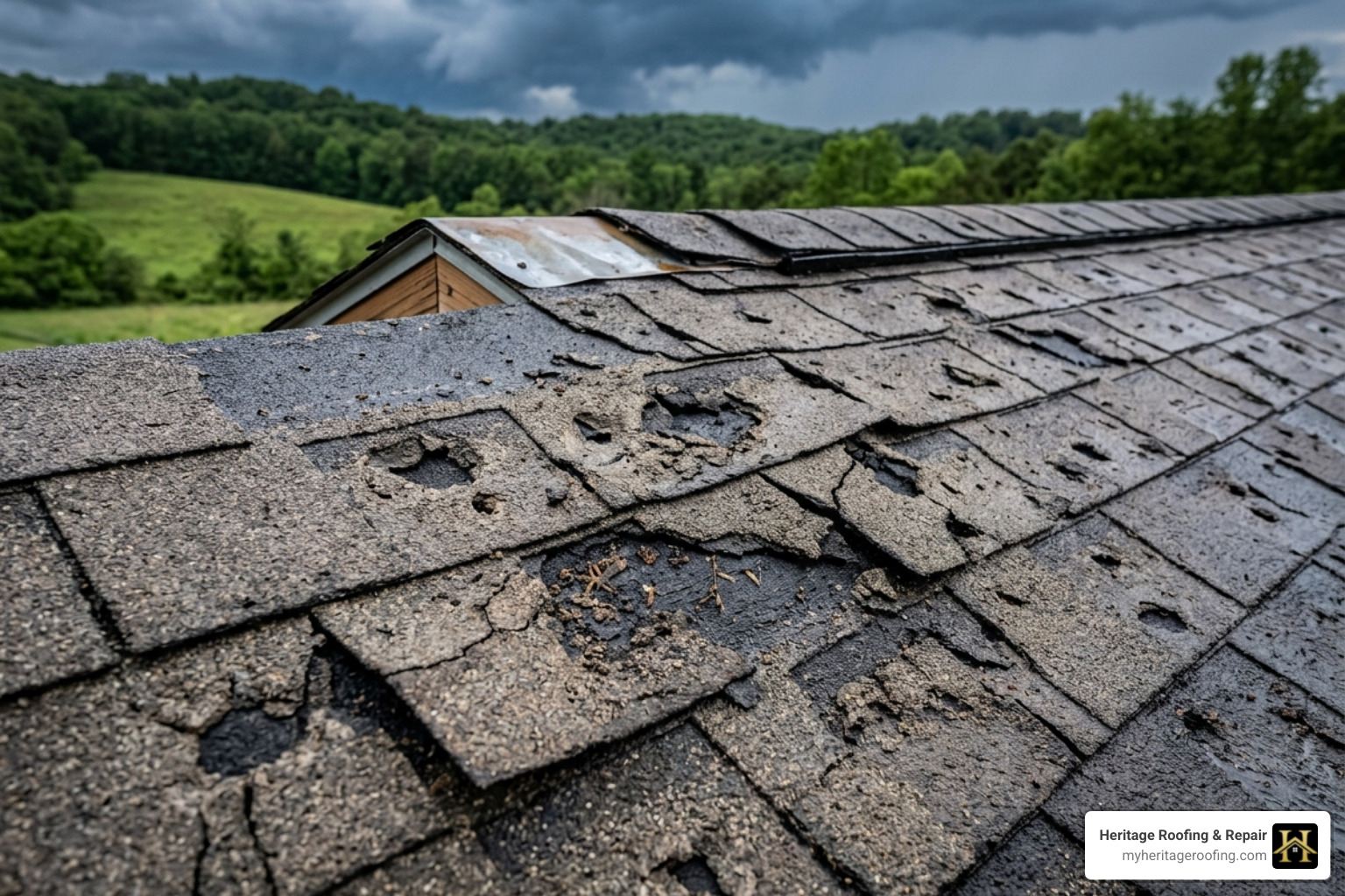 Hail-damaged shingles in Berryville AR - Berryville AR roofers near me Hail-damaged shingles in Berryville AR - Berryville AR roofers near me