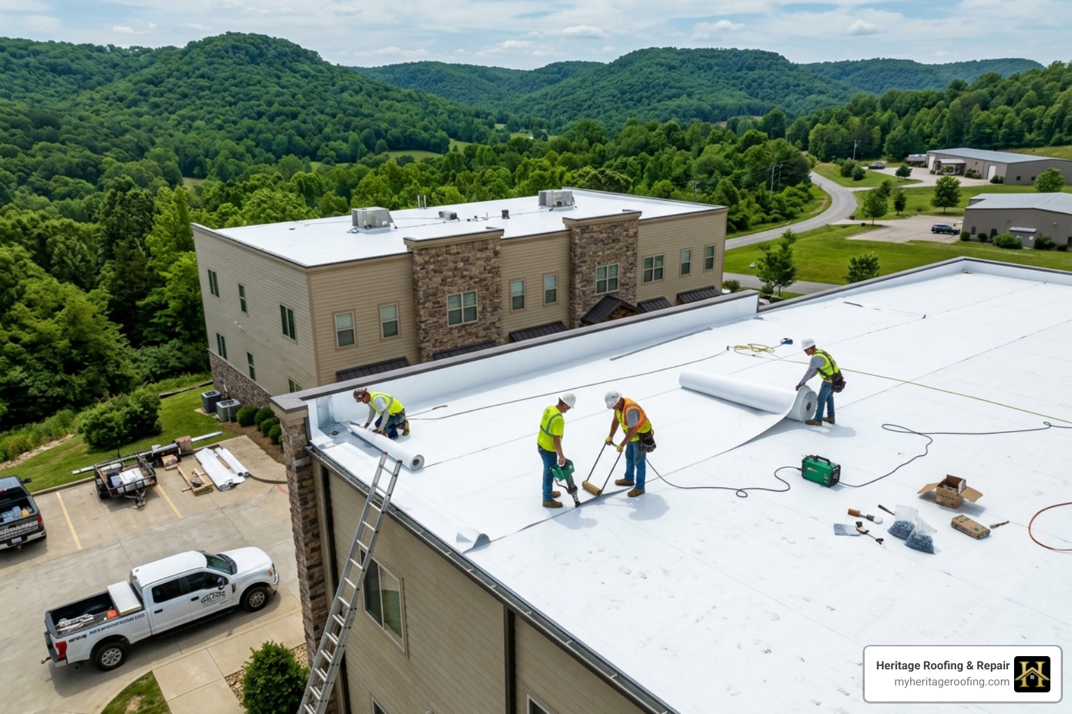 Commercial TPO roof installation in Northwest Arkansas - Berryville AR roofers near me Commercial TPO roof installation in Northwest Arkansas - Berryville AR roofers near me