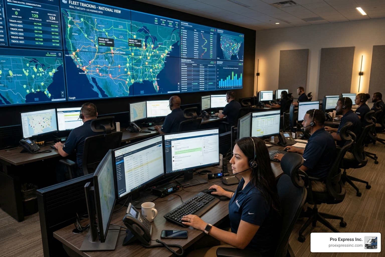 high-tech dispatch center monitoring vehicle locations - expedited freight companies high-tech dispatch center monitoring vehicle locations - expedited freight companies