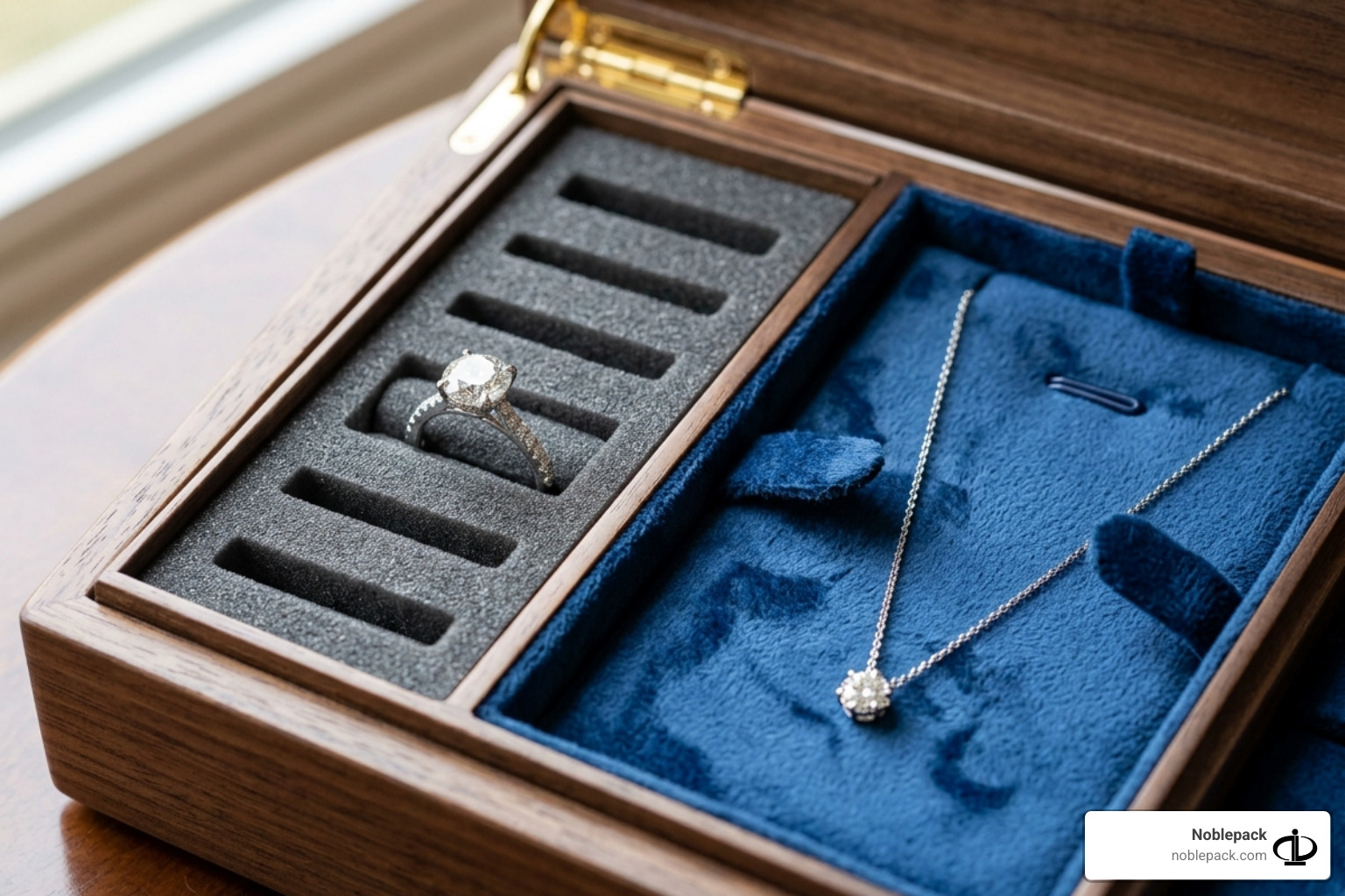 protective jewelry inserts showing foam and velvet layouts for rings and necklaces - custom packaging for jewelry protective jewelry inserts showing foam and velvet layouts for rings and necklaces - custom packaging for jewelry