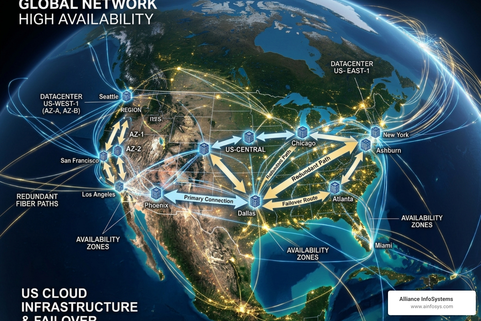 Global server network and high availability visualization - cloud computing server Global server network and high availability visualization - cloud computing server