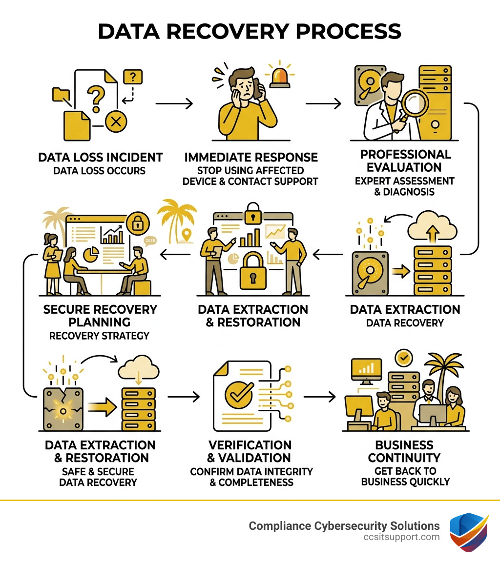 Infographic showing the steps of a data recovery process - it support boca raton infographic Infographic showing the steps of a data recovery process - it support boca raton infographic