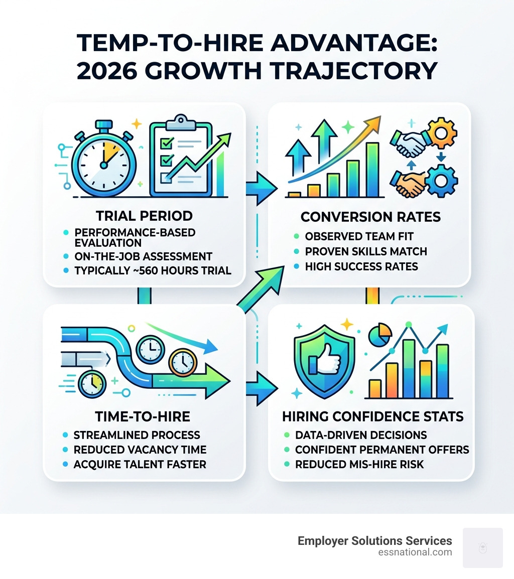 Temp-to-hire growth trajectory in 2026: trial period, conversion rates, time-to-hire, and hiring confidence stats - temp to