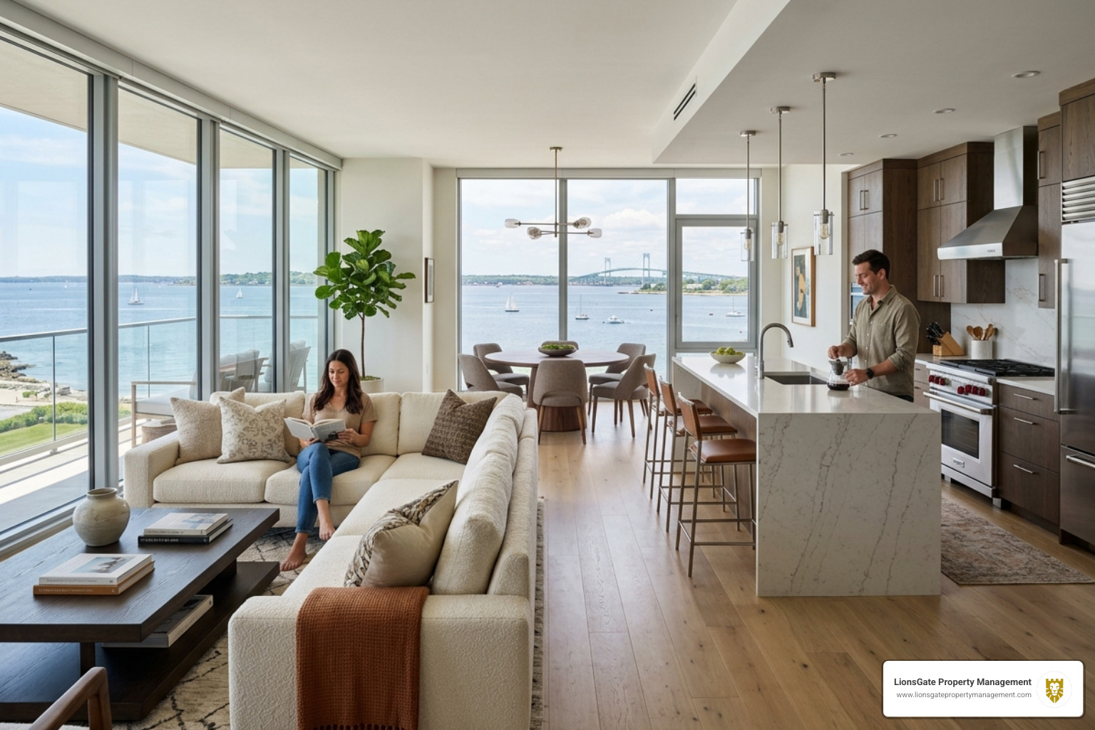 Modern apartment interior in Rhode Island showcasing high-end rental potential - Property Management Rhode Island