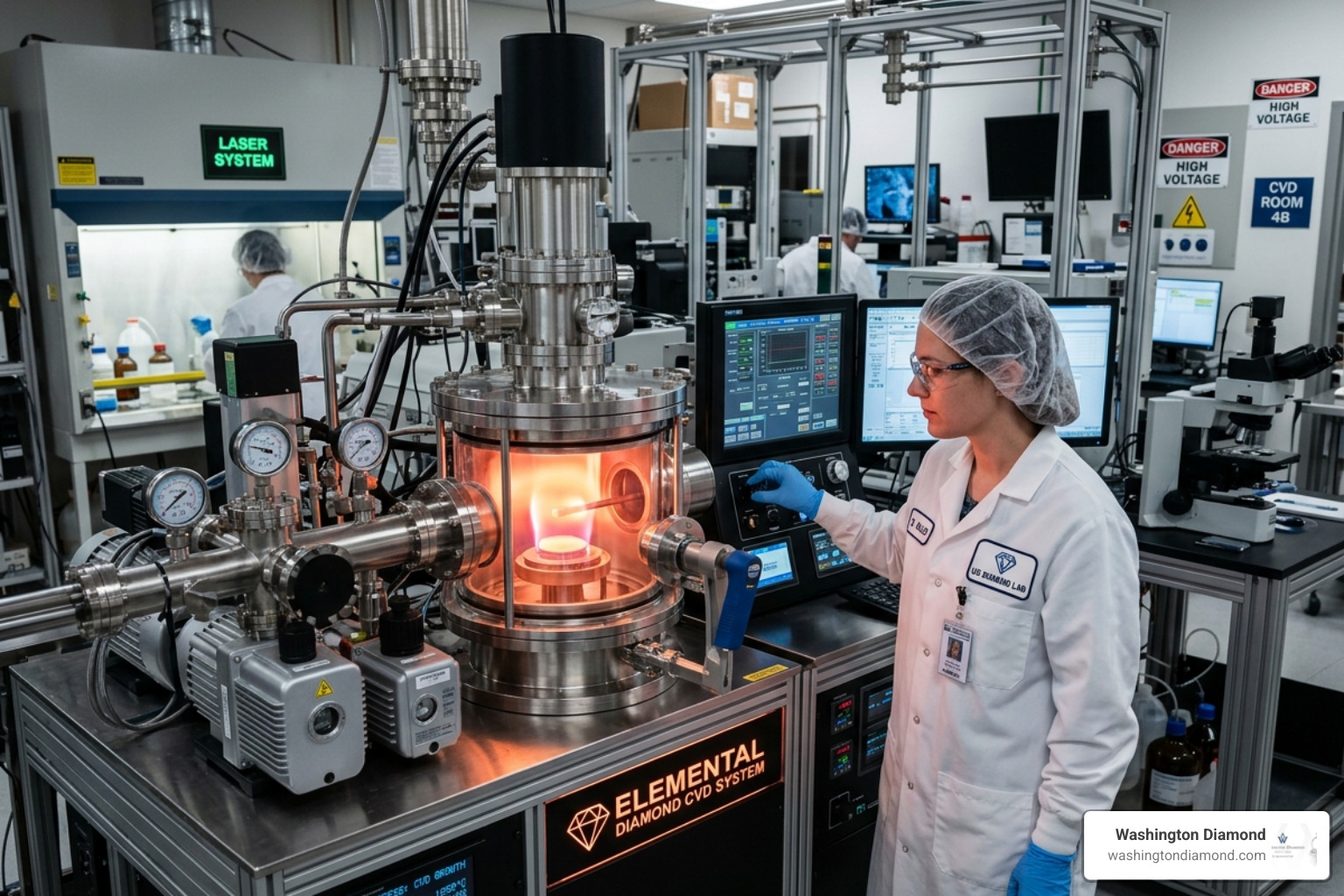 diamond technician in a high-tech laboratory creating man-made diamonds - buy man made diamonds diamond technician in a high-tech laboratory creating man-made diamonds - buy man made diamonds