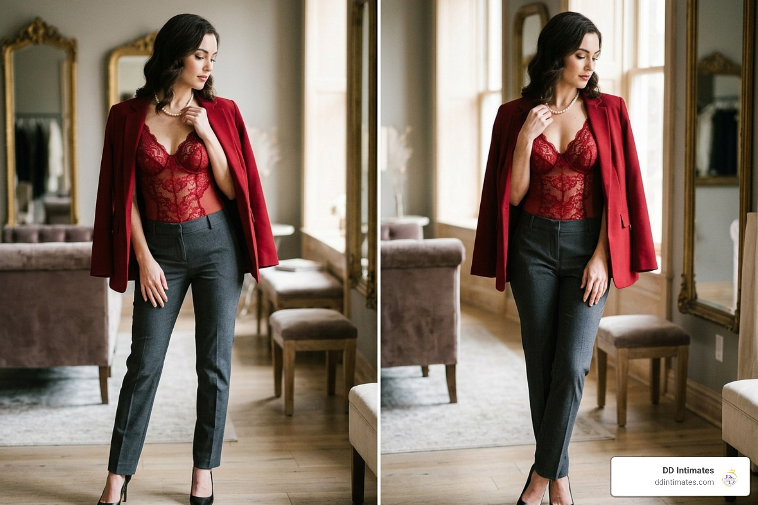 red lace bodysuit for special occasions - Best intimate wear