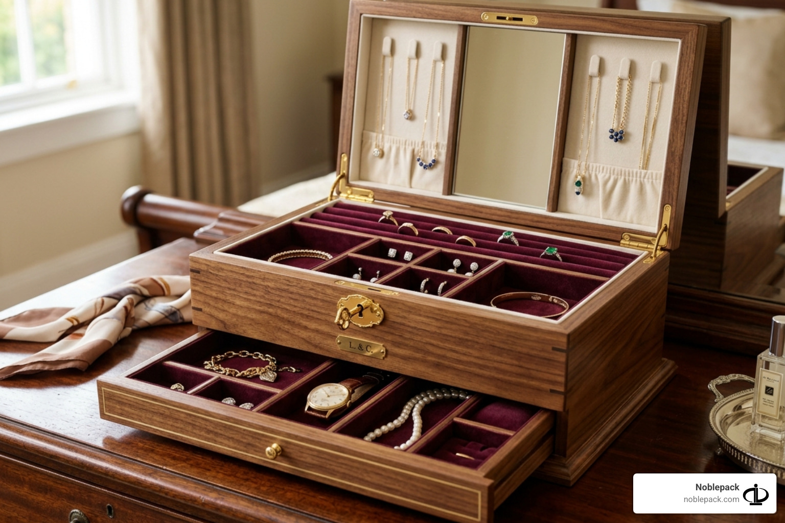 multi-drawer jewelry box with secure gold lock and organized compartments - high end jewelry boxes multi-drawer jewelry box with secure gold lock and organized compartments - high end jewelry boxes