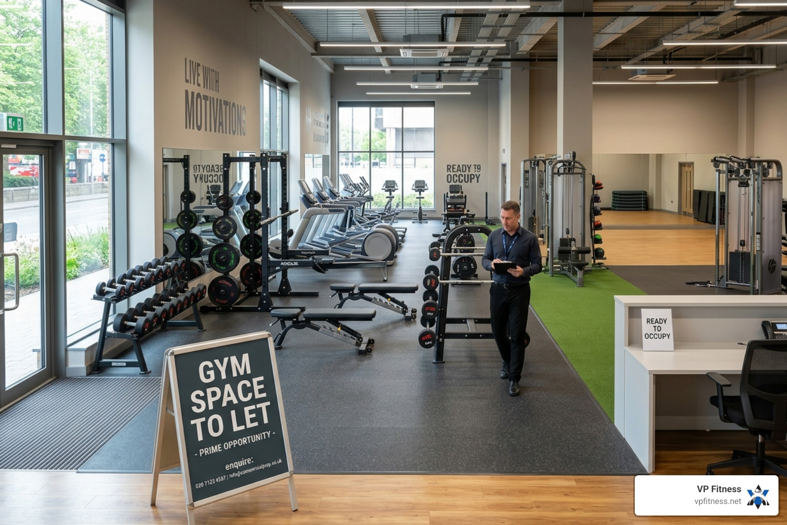 High-performance weightlifting area with power racks and platforms