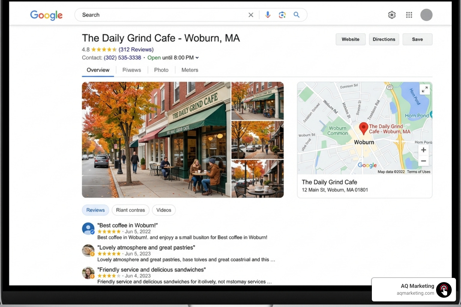 A high-ranking Google Business Profile with a 4.8-star rating and many positive reviews A high-ranking Google Business Profile with a 4.8-star rating and many positive reviews