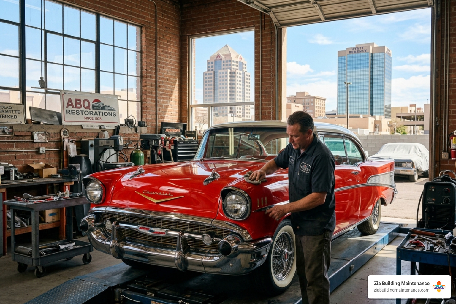 Classic car restoration in Downtown Albuquerque Classic car restoration in Downtown Albuquerque