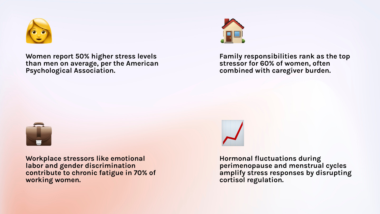 Infographic showing key facts about stress counseling for women: triggers, symptoms, and therapy benefits infographic