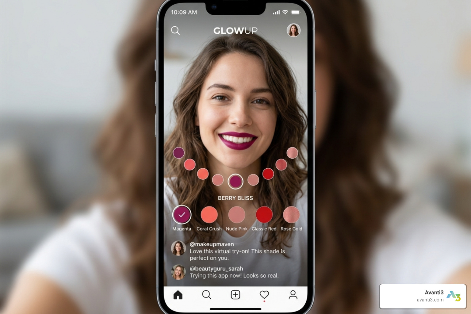 virtual makeup try-on interface