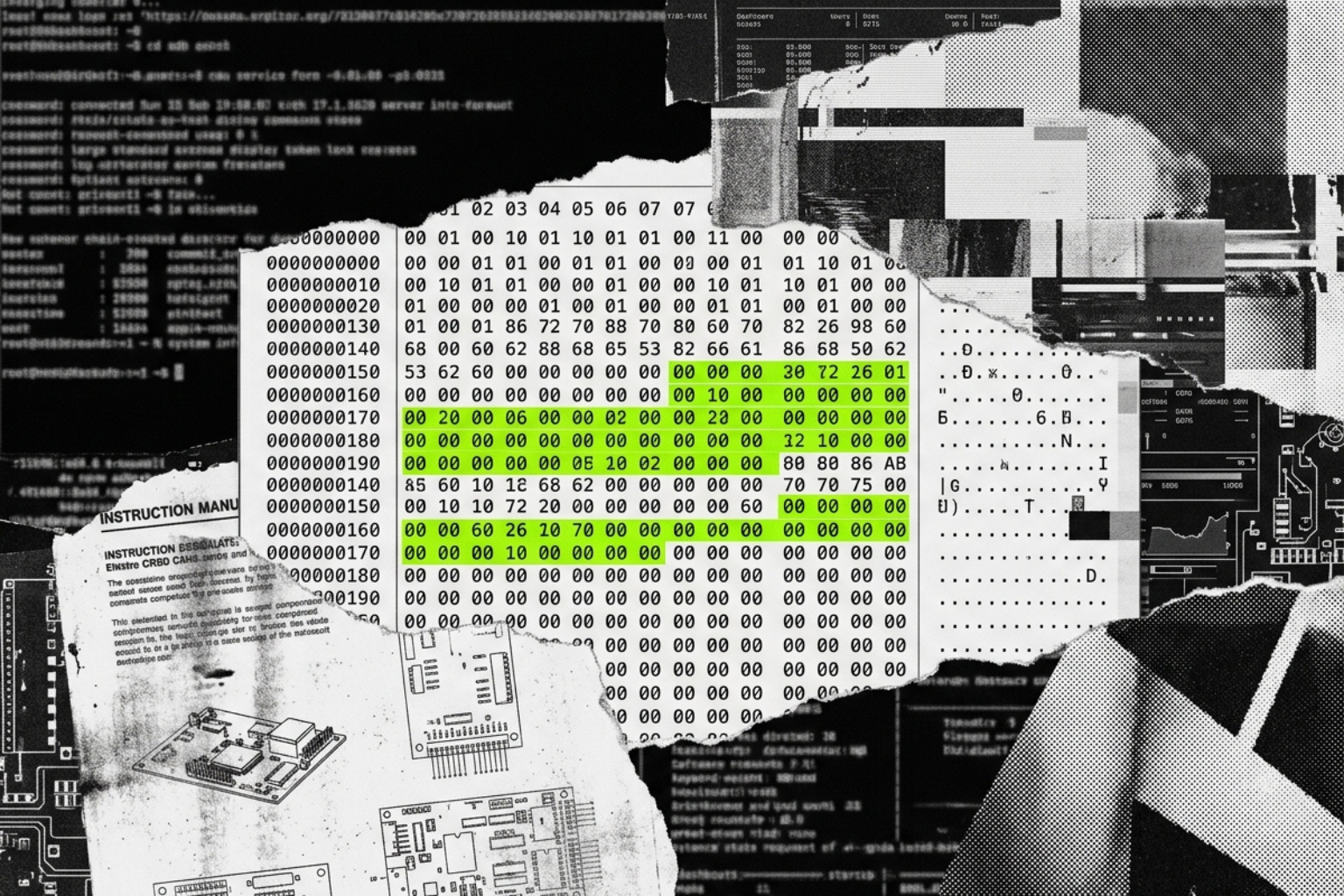 hex editor showing obfuscated code with high entropy sections hex editor showing obfuscated code with high entropy sections