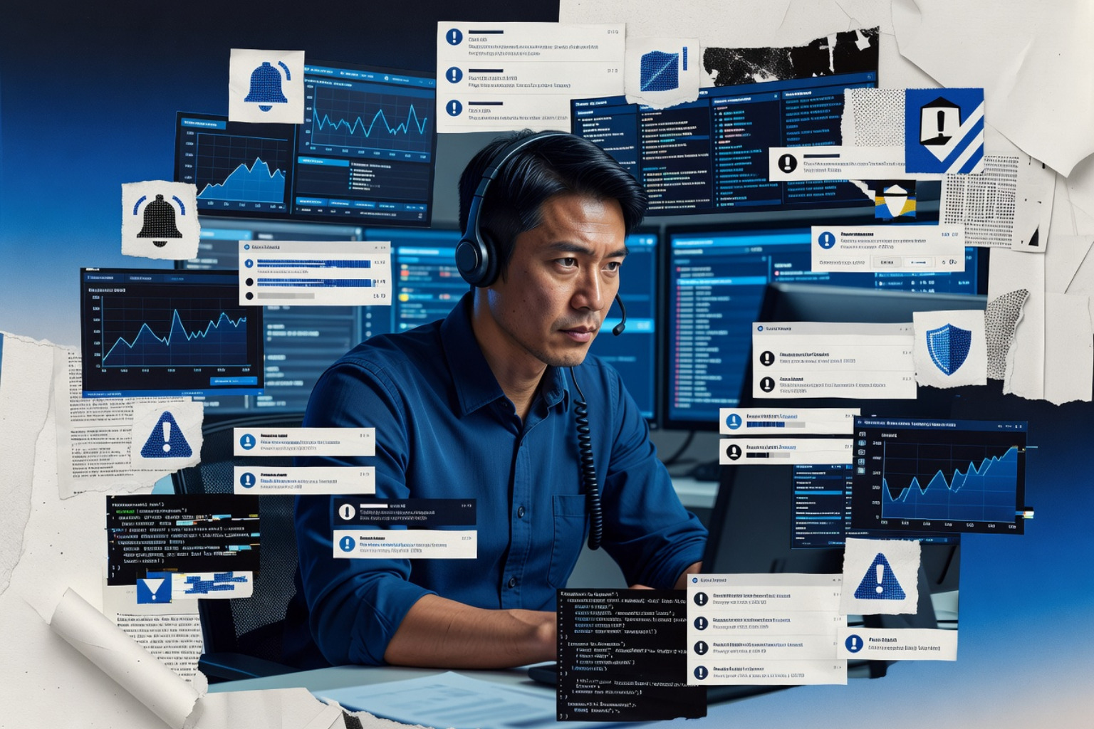 SOC analyst managing high-volume alert queues