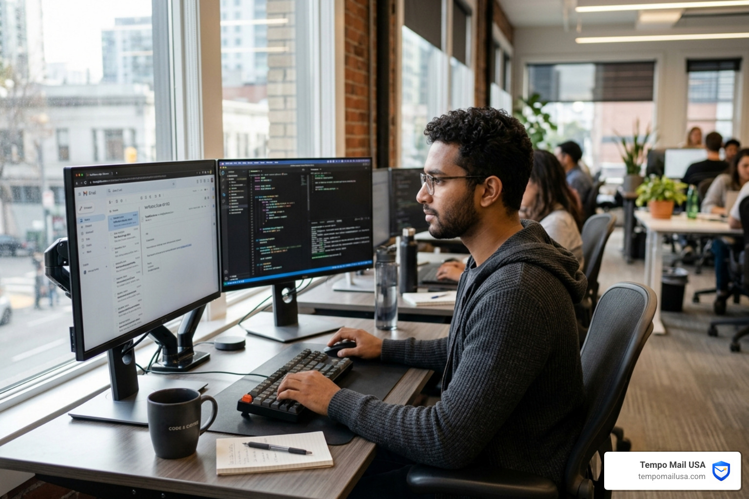 A developer using temporary email to test application workflows A developer using temporary email to test application workflows