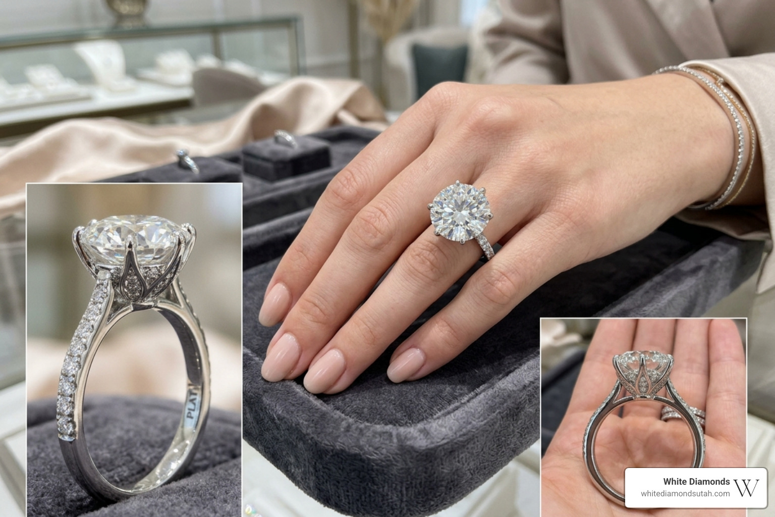 Custom large-carat diamond ring design