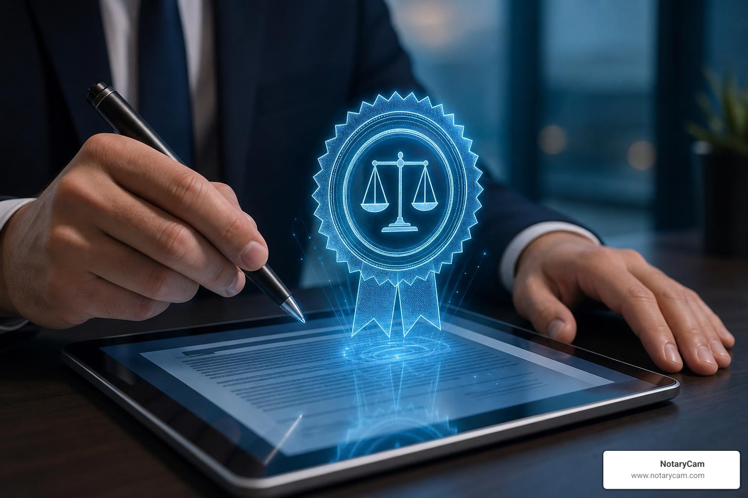 secure digital document with a holographic seal