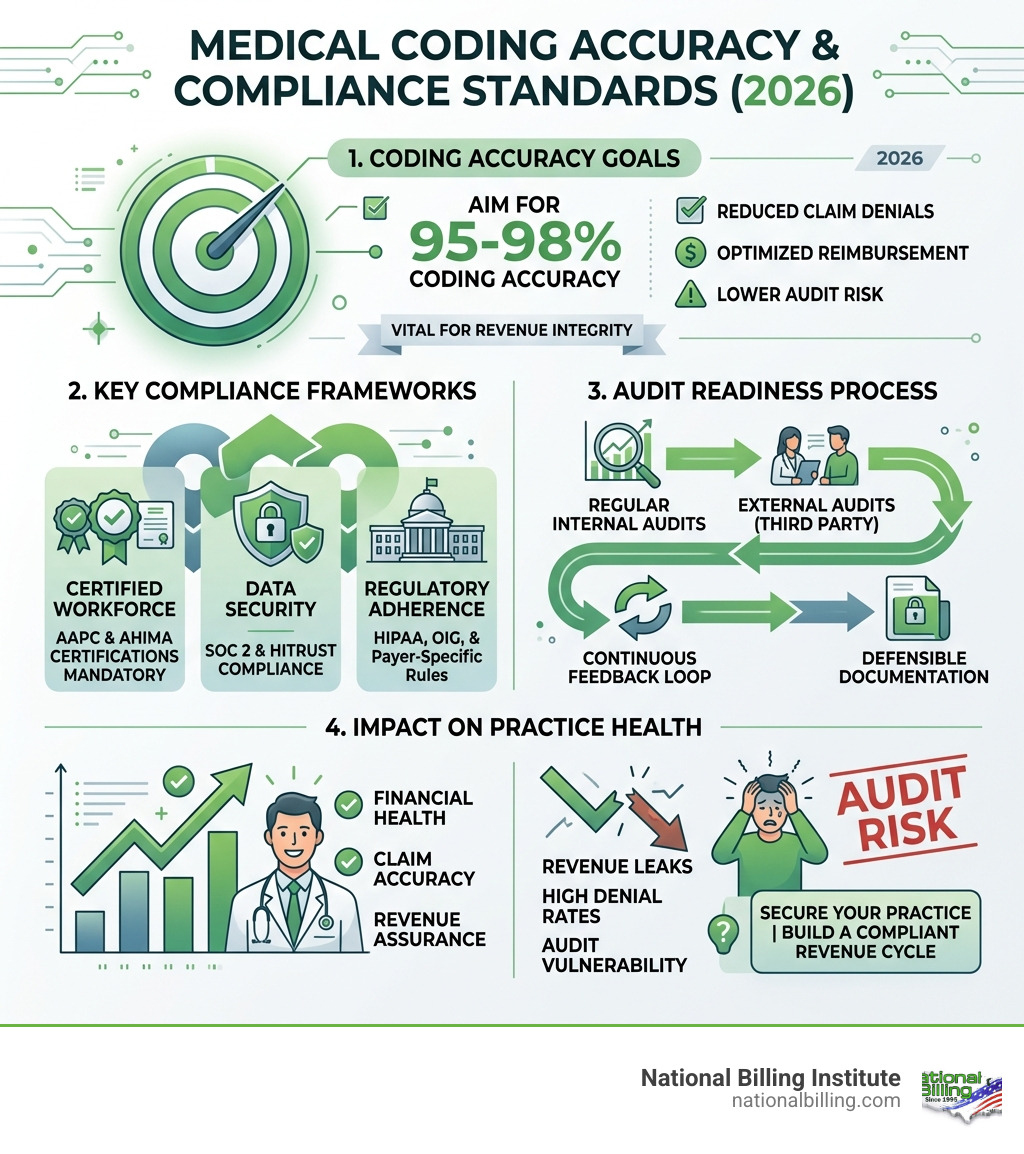 infographic on coding accuracy and compliance standards infographic