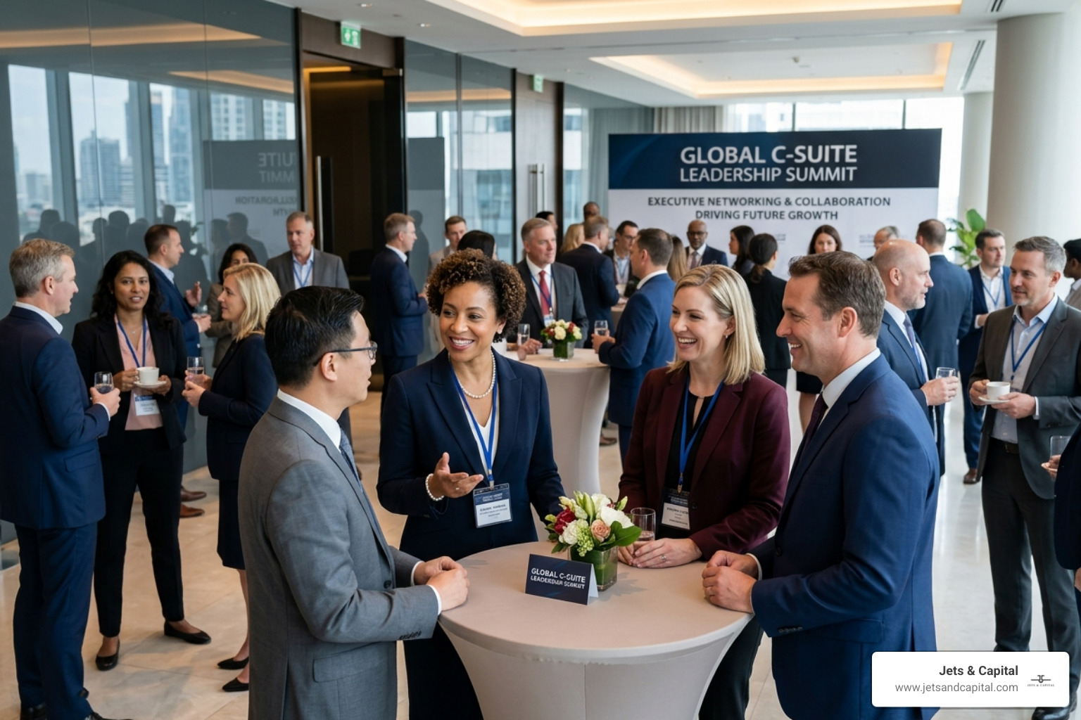 Exclusive executive reception in NYC with senior leaders networking
