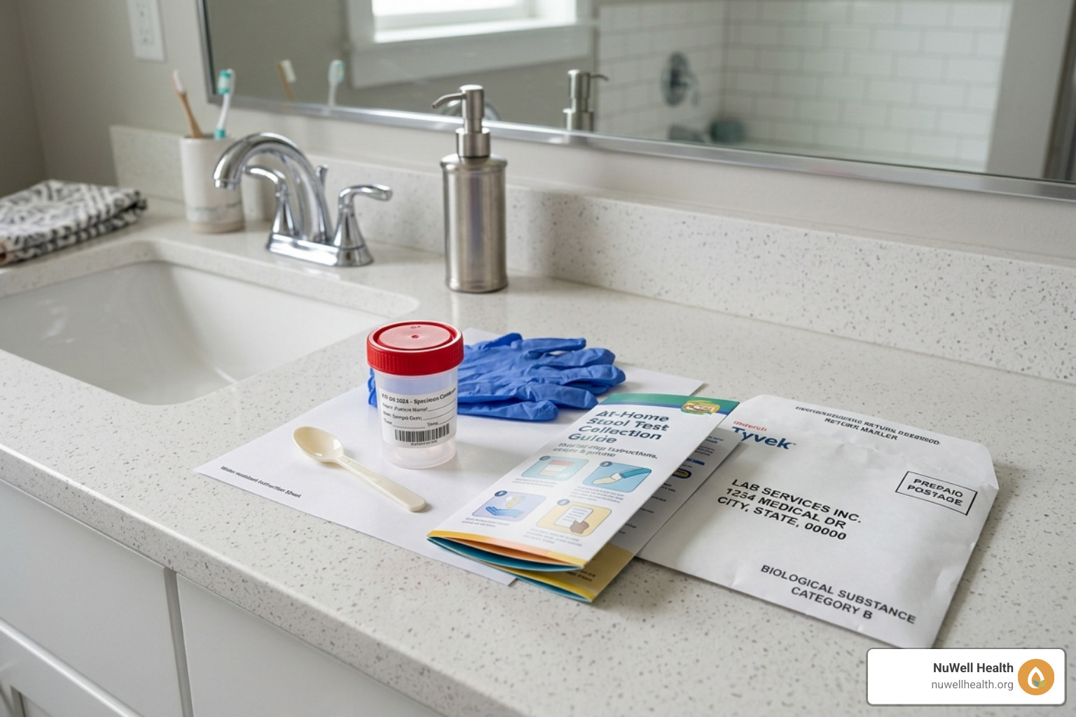 Stool test collection kit at home