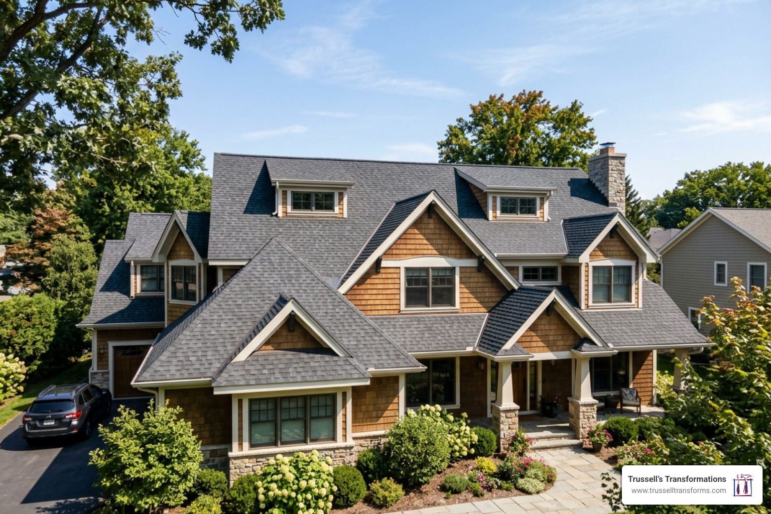 Complex Roof Design Featuring Multiple Gables, Valleys, And Dormers Requiring Specialized Installation Complex Roof Design Featuring Multiple Gables, Valleys, And Dormers Requiring Specialized Installation