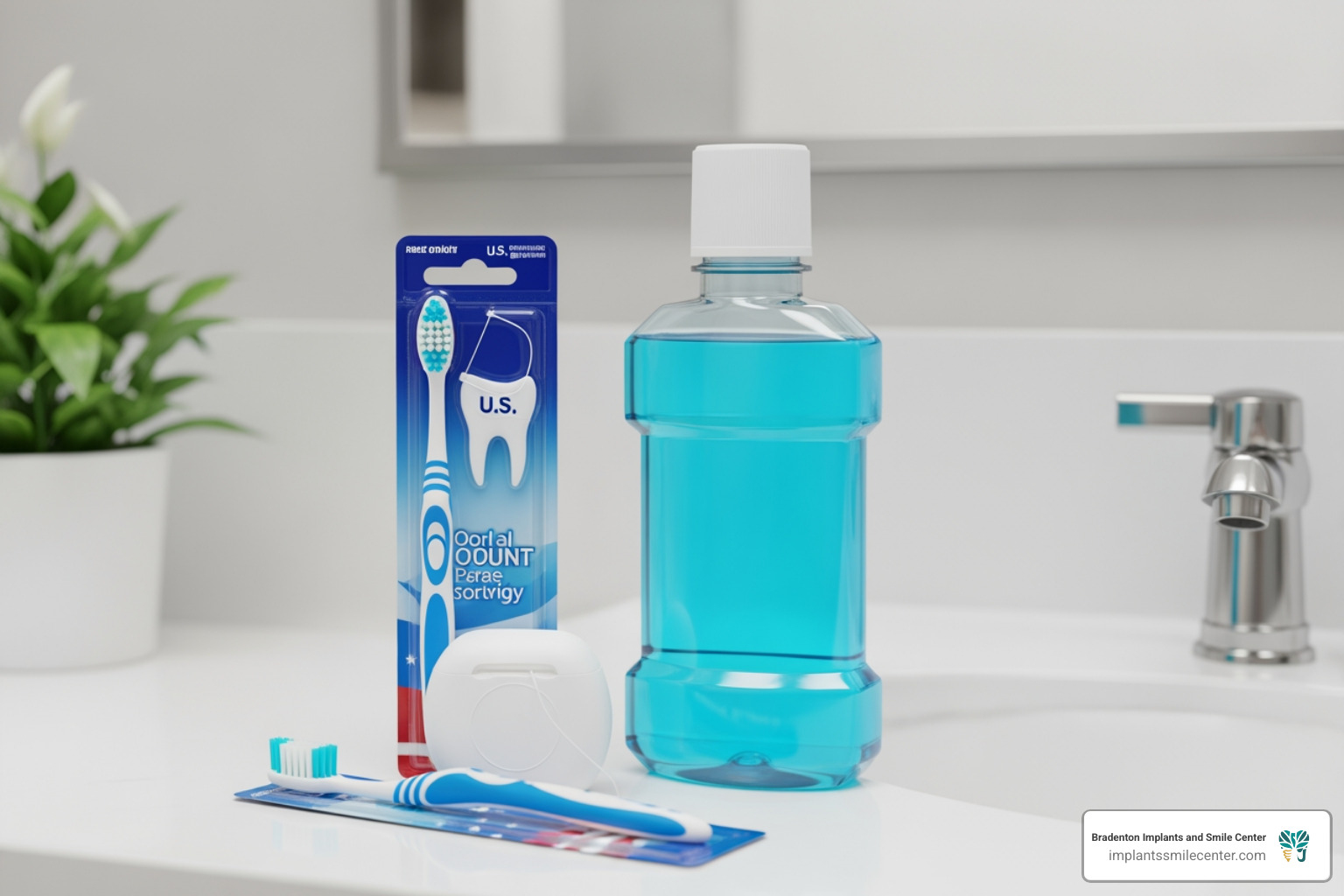 home oral care kit with toothbrush, floss, and mouthwash home oral care kit with toothbrush, floss, and mouthwash