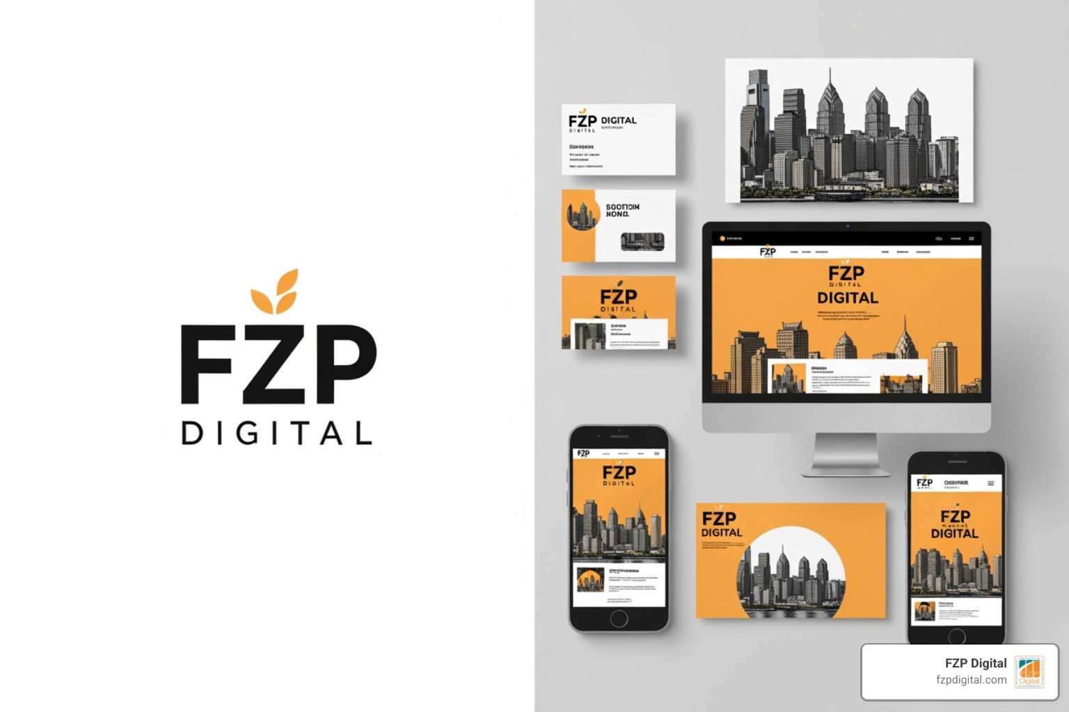 logo compared to full brand identity system with business cards website and social graphics logo compared to full brand identity system with business cards website and social graphics