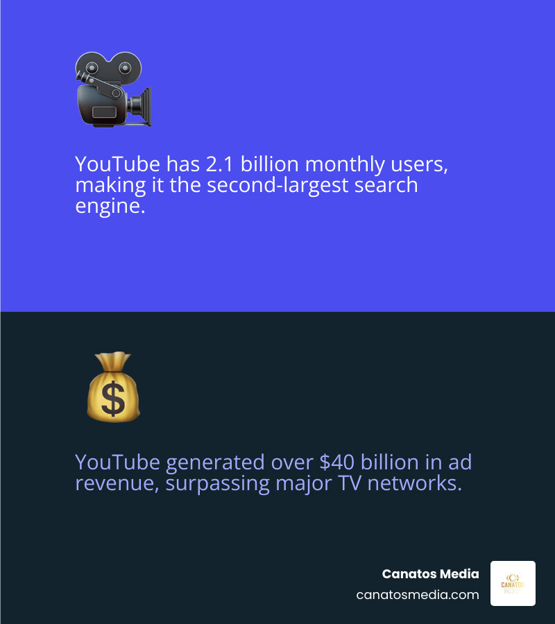 YouTube PPC ecosystem infographic showing ad formats, targeting options, cost models, and key metrics infographic