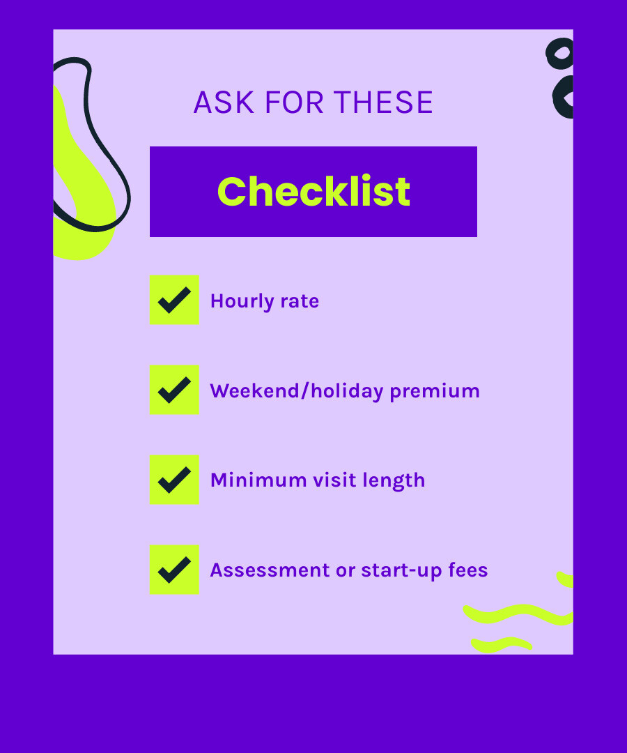 Home care cost factors in 2026: hours, location, service type, and payment options infographic