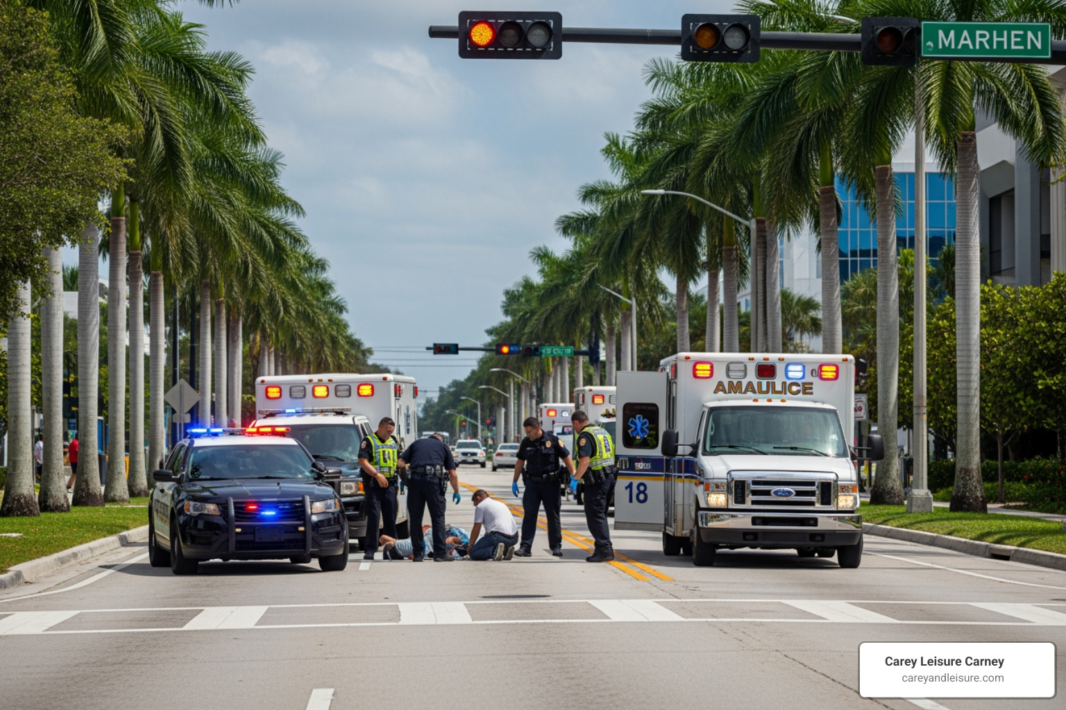 emergency response after pedestrian crash police ambulance Florida emergency response after pedestrian crash police ambulance Florida