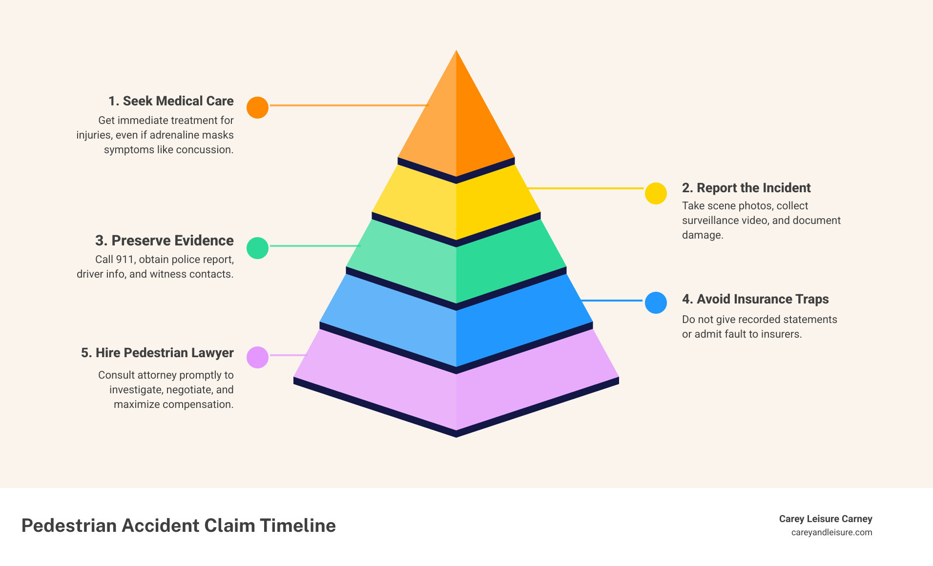 Pedestrian accident claim timeline infographic: steps from accident to settlement infographic Pedestrian accident claim timeline infographic: steps from accident to settlement infographic