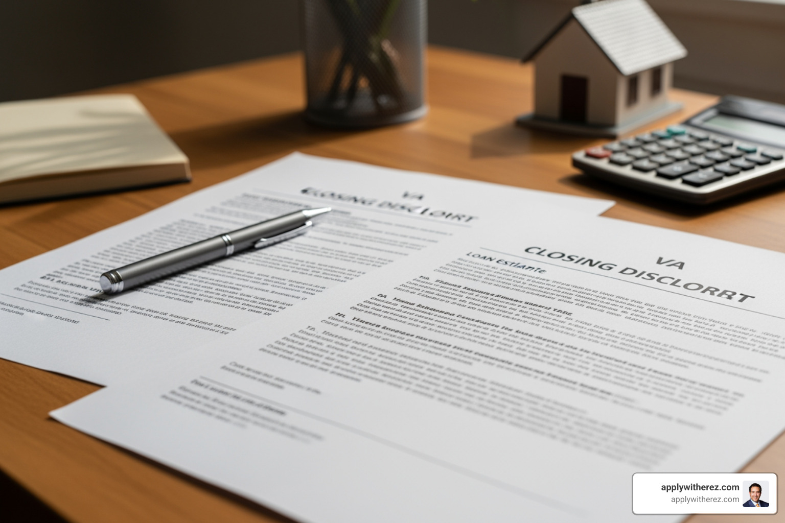 VA refinance closing disclosure and loan estimate paperwork VA refinance closing disclosure and loan estimate paperwork