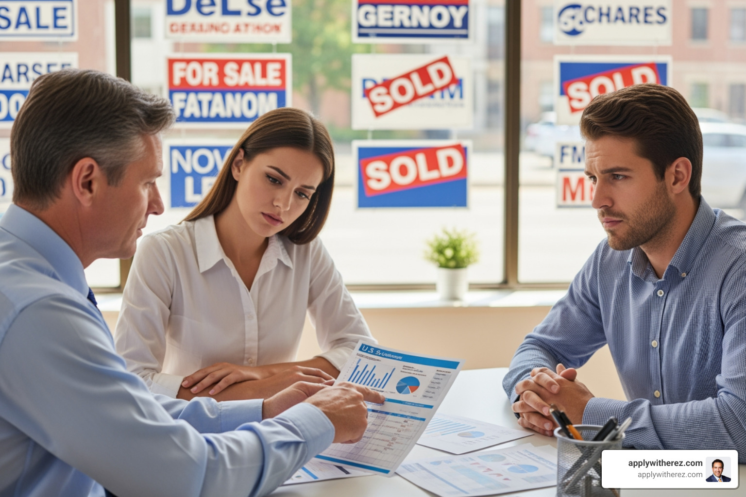 buyer being asked for mortgage qualification by estate agent