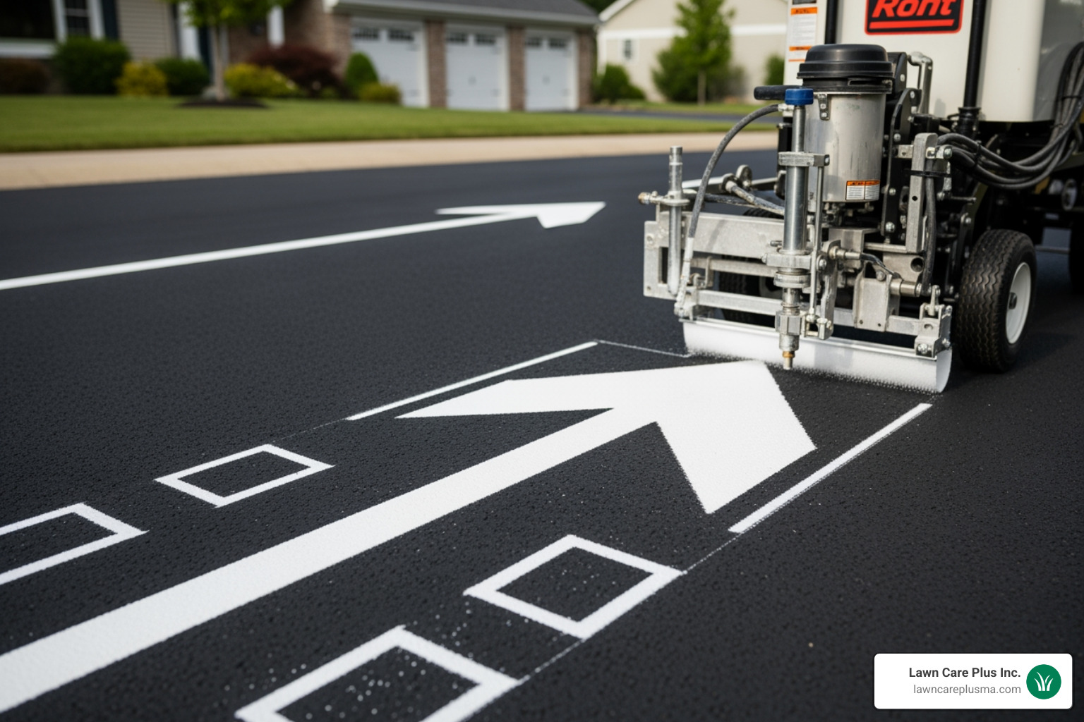 line striping machine and pavement stencils