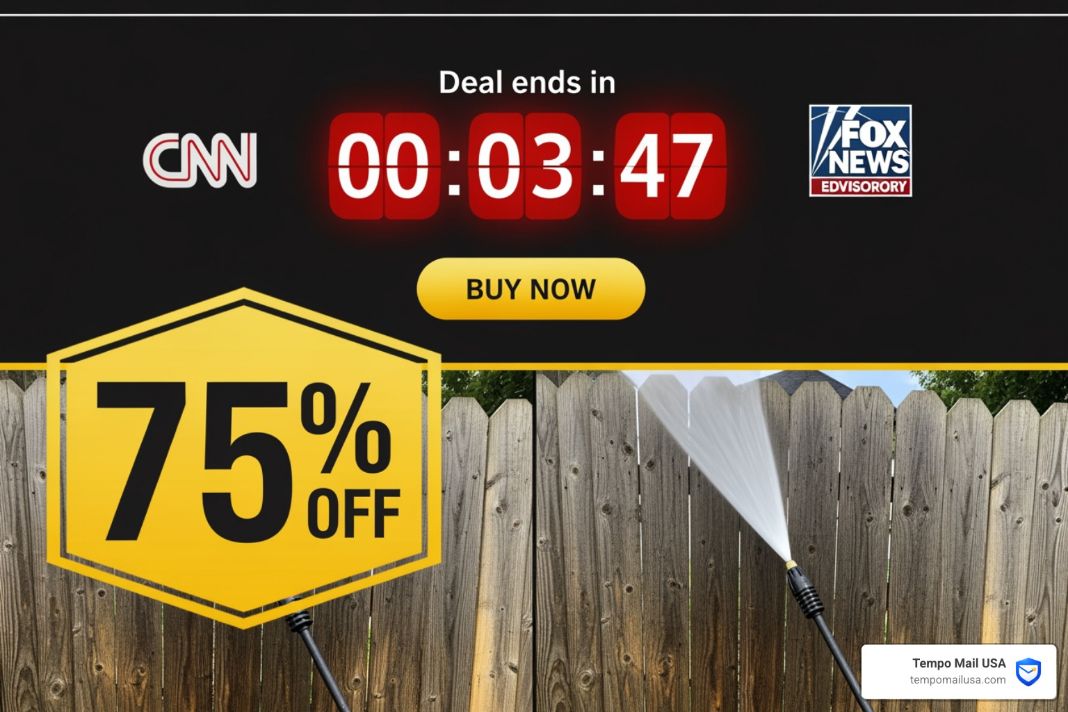 Image showing a website with a countdown timer and suspicious 75% off claims Image showing a website with a countdown timer and suspicious 75% off claims
