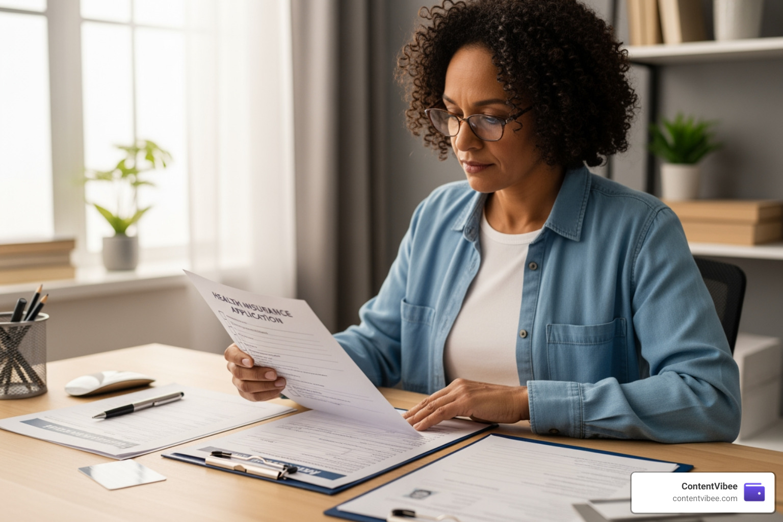 person reviewing document checklist for insurance application